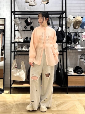 バンドシアーシャツLS 289340を使った人気ファッション