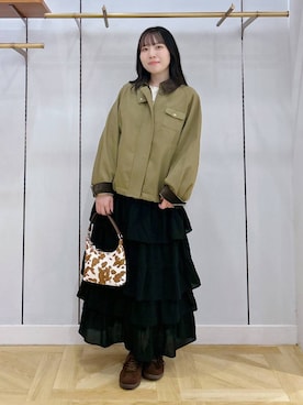 「アイテム（その他アウター）」を使った、mikuさん（レディース・163cm・20代）の秋コーディネート