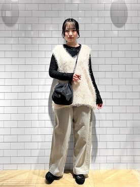 ワイドストレートデニムパンツ 252605を使った人気ファッション