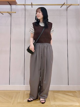 「アイテム（ニット/セーター）」を使った、mikuさん（レディース・163cm・20代）の夏コーディネート