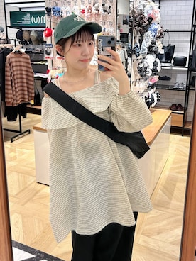 「LOWRYS FARM（ローリーズファーム）のアイテム（帽子）」を使った、mikuさん（レディース・163cm）の春コーディネート