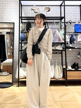 「LOWRYS FARM（ローリーズファーム）のLFポーチツキショルダー 284037（ショルダーバッグ）」を使った、mikuさん（レディース・163cm）の春コーディネート