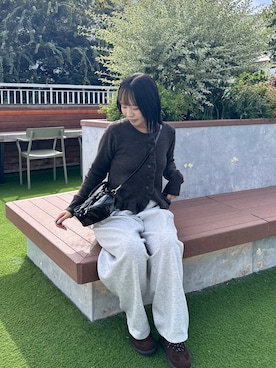 「アイテム（スウェットパンツ）」を使った、mikuさん（レディース・163cm・20代）の秋コーディネート