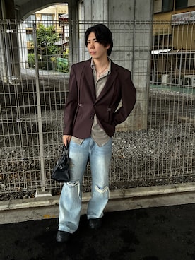 「GRANCY（グランシー）のアイテム（ジャケット/アウター）」を使った、Fukuyoさん（メンズ・172cm）の夏コーディネート