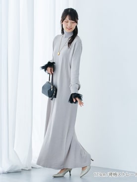 「アイテム（ワンピース/ドレス）」を使った、tallmodel(読者モデル) さん（レディース・173cm）の秋コーディネート