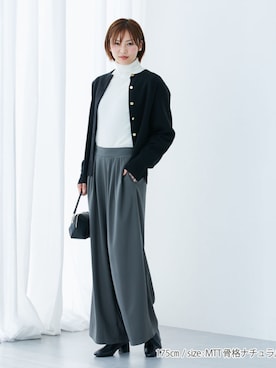 「アイテム（トップス）」を使った、tallmodel(読者モデル) さん（レディース・175cm）の秋コーディネート