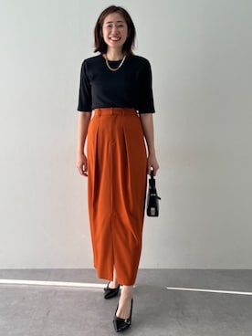 「アイテム（Tシャツ/カットソー）」を使った、tallmodel(読者モデル) さん（レディース・172cm）の夏コーディネート