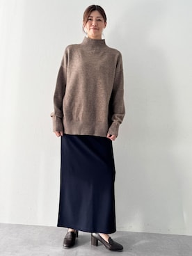 「アイテム（スカート）」を使った、tallmodel(読者モデル) さん（レディース・178cm）の冬コーディネート