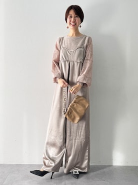 「アイテム（オールインワン・サロペット）」を使った、tallmodel(読者モデル) さん（レディース・171cm）の冬コーディネート