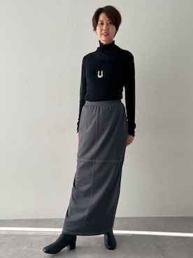 「アイテム（スカート）」を使った、tallmodel(読者モデル) さん（レディース・171cm）の夏コーディネート