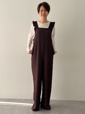 「アイテム（オールインワン・サロペット）」を使った、tallmodel(読者モデル) さん（レディース・171cm）の夏コーディネート