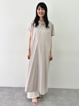 「アイテム（ワンピース）」を使った、tallmodel(読者モデル) さん（レディース・173cm）の春コーディネート