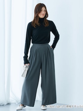 「アイテム（パンツ）」を使った、tallmodel(読者モデル) さん（レディース・178cm）の秋コーディネート