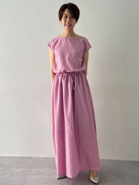 「アイテム（ワンピース）」を使った、tallmodel(読者モデル) さん（レディース・171cm）の夏コーディネート
