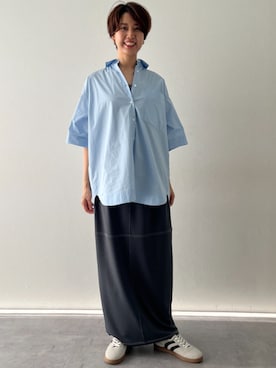 「アイテム（スカート）」を使った、tallmodel(読者モデル) さん（レディース・171cm）の夏コーディネート