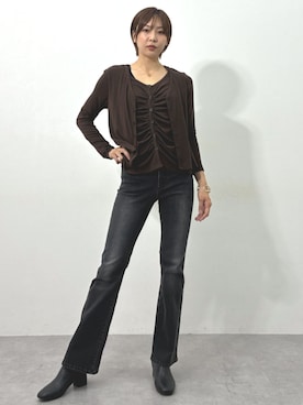 「nissen（ニッセン）のアイテム」を使った、tallmodel(読者モデル) さん（レディース・175cm）の秋コーディネート