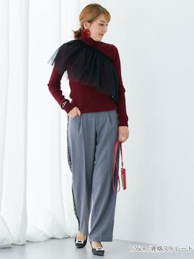 「アイテム（パンツ）」を使った、tallmodel(読者モデル) さん（レディース・176cm）の秋コーディネート