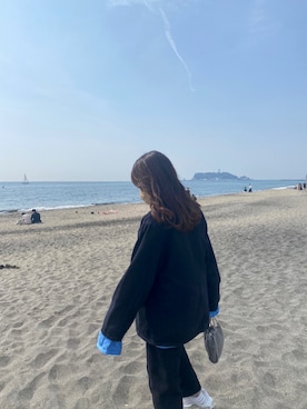 「海」｜「アイテム（デニムジャケット）」を使った、nagiさん（レディース・157cm）の春コーディネート