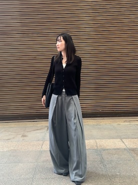 「hellam（へラム）のアイテム（パンツ）」を使った、Chiiさん（レディース・155cm）の春コーディネート