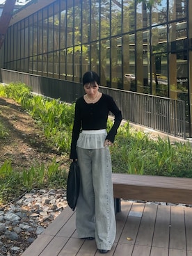 「Chico（チコ）のアイテム（デニムパンツ）」を使った、Chiiさん（レディース・155cm）の夏コーディネート