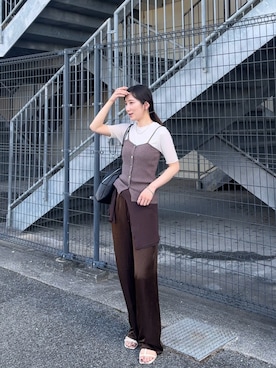 「SESTO（セスト）のアイテム」を使った、Chiiさん（レディース・155cm）の夏コーディネート
