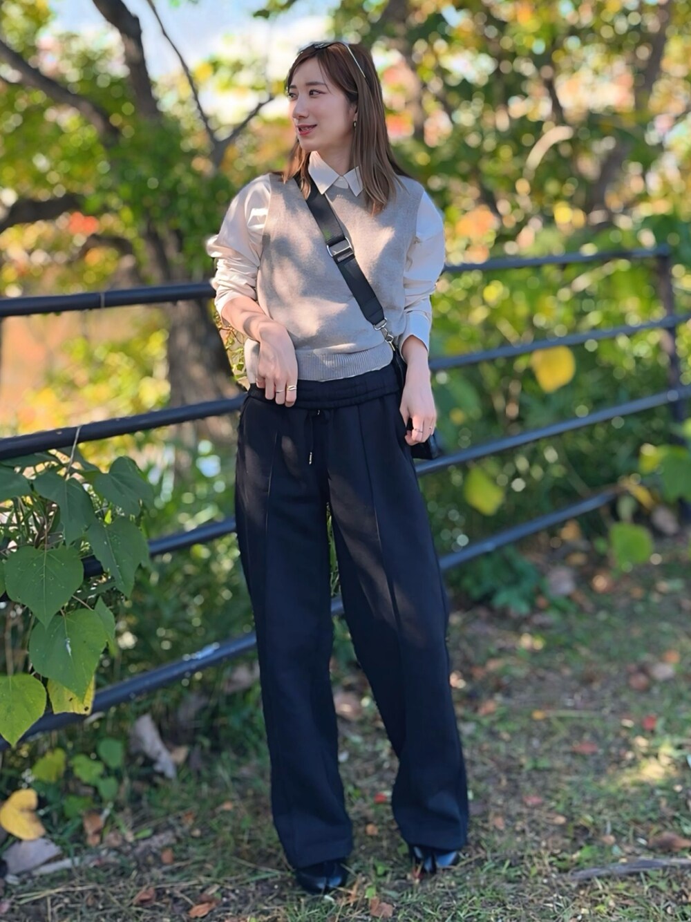 「UNIQLO Cのアイテム（ベスト、ベージュ系）」を使った、chipipi07さん（レディース・155cm）の冬コーディネートの1枚目の写真