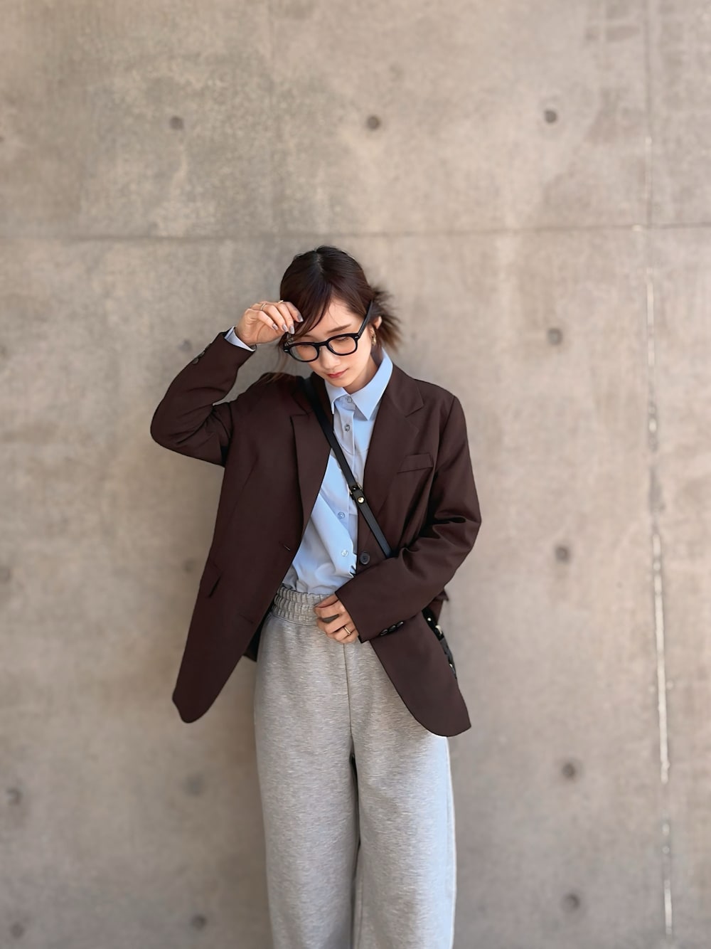 「春めき満開コーデ、UNIQLO、カジュアル」｜「GUのアイテム（シャツ/ブラウス、ブルー系）」を使った、chipipi07さん（レディース・155cm）の春コーディネートの1枚目の写真