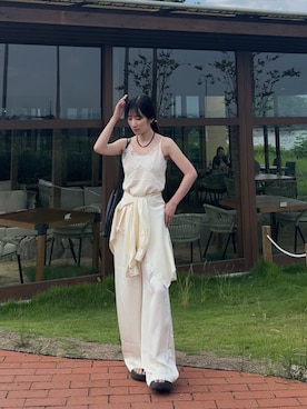 「AKTE（アクテ）のアイテム」を使った、Chiiさん（レディース・155cm）の夏コーディネート
