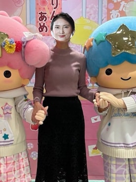 「アイテム（スウェットパンツ、シルバー系）」を使った、後藤千里 3回も受けてブスべ梅雨さん（レディース・165cm）の冬コーディネート