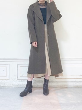 「アイテム（その他アウター、ブラウン系）」を使った、neneさん（レディース・150cm）の秋コーディネート