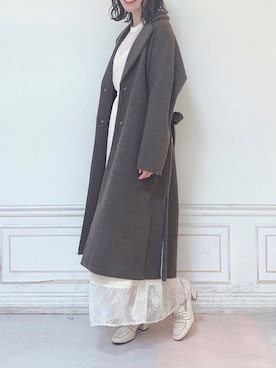 「アイテム（その他アウター、ブラウン系）」を使った、neneさん（レディース・150cm）の秋コーディネート