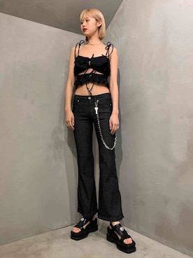 「PAMEO POSE(パメオポーズ)のアイテム(水着)」を使った、KAWASAKIさん(レディース・171cm)の夏コーディネート