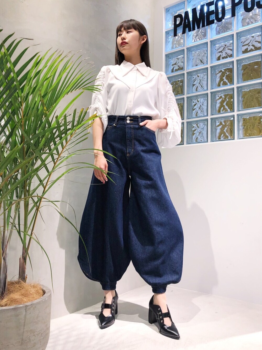 美品 Belted Skinny Denim パメオポーズ パンツ デニム パメオポーズ