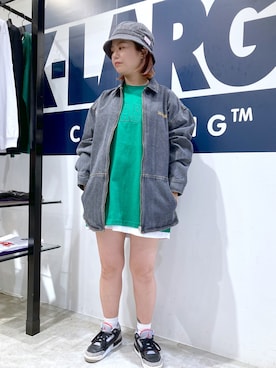 「ストリート女子」｜「アイテム（ジャケット/アウター）」を使った、沼田亜樹さん（レディース・156cm）の夏コーディネート