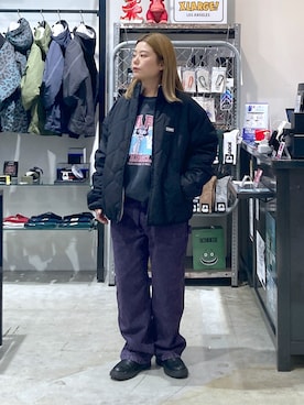 沼田亜樹さん（レディース・156cm）の冬コーディネート