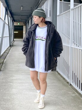 沼田亜樹さん(レディース・156cm)の秋コーディネート
