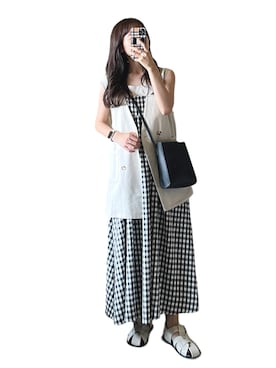 「SUGAR BISKET（シュガービスケット）のアイテム（ワンピース/ドレス）」を使った、otoさん（レディース・153cm）の夏コーディネート