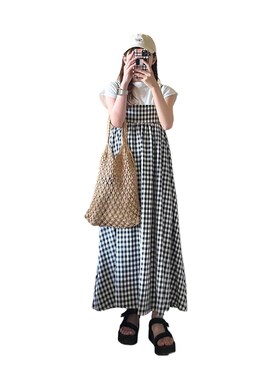「SUGAR BISKET（シュガービスケット）のアイテム（ワンピース/ドレス）」を使った、otoさん（レディース・153cm）の夏コーディネート