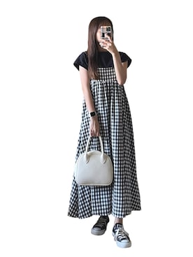 「SUGAR BISKET（シュガービスケット）のアイテム（ワンピース/ドレス）」を使った、otoさん（レディース・153cm）の夏コーディネート