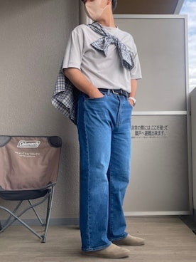 「プロデューサー巻き」｜凡人の服さん（メンズ・174cm）の春コーディネート