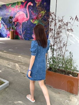 「FREE'S MART（フリーズマート）のアイテム（ワンピース/ドレス）」を使った、Maayaさん（レディース・167cm）の夏コーディネート