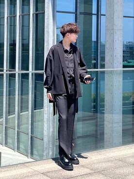 「Adoon plain（アドーンプレーン）のアイテム（その他パンツ）」を使った、まろまろ   /  綺麗めコーディネートさん（メンズ・170cm）の秋コーディネート