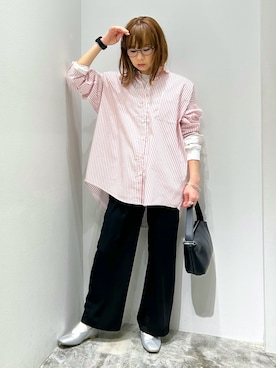 「黒パンツ」｜mi_ku_902さん（レディース・158cm）の春コーディネート