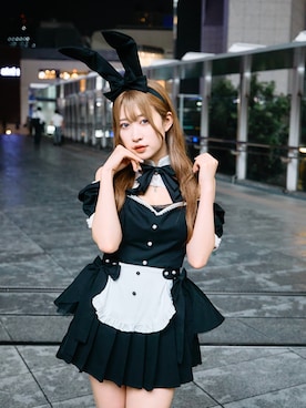 「アイテム（コスチューム/パーティーグッズ）」を使った、篠崎かりんさん（レディース・162cm）の夏コーディネート