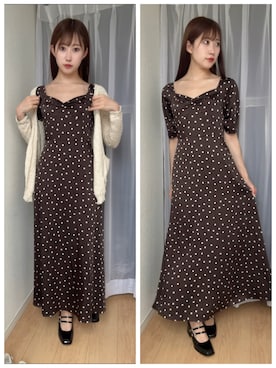 「BEAMS（ビームス）のアイテム（ワンピース/ドレス）」を使った、篠崎かりんさん（レディース・162cm）の春コーディネート