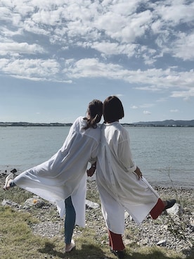 「H&M（エイチ・アンド・エム）のアイテム（シャツワンピース）」を使った、shiori7637さん（レディース・158cm）の秋コーディネート