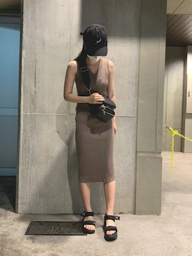 「Java（ジャバ）のアイテム」を使った、Ayuさん（レディース・157cm）の夏コーディネート