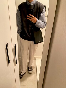 「DHOLIC（ディーホリック）のアイテム（トップス）」を使った、りっちゃんさん（メンズ・172cm）の秋コーディネート