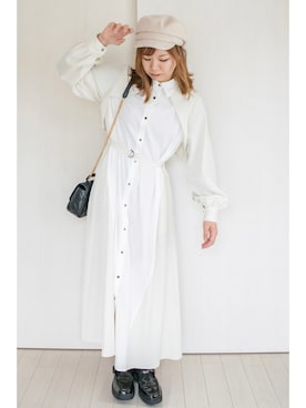 「H&M（エイチ・アンド・エム）のアイテム（キャスケット）」を使った、honasanさん（レディース・163cm）の春コーディネート