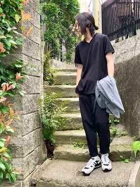 「ZDA（ゼットディーエー）のアイテム」を使った、古屋さん（メンズ・170cm）の夏コーディネート